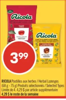 Pharmaprix RICOLA Herbal Lozenges offer