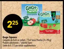 Pharmaprix Gogo Squeez Fruit Sauce Pouches offer