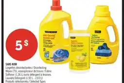 Pharmaprix NO NAME Disinfecting Wipes (75), Fabric Softener (1,36 L) or Laundry Detergent (1,92 L - 2,03 L) offer