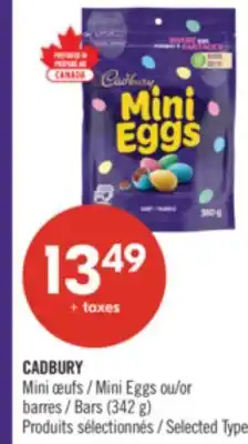 Pharmaprix CADBURY Mini Eggs or Bars offer