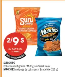 Pharmaprix SUN CHIPS Multigrain Snack or MUNCHIES Snack Mix (250 g) offer