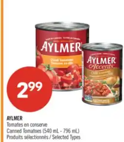 Pharmaprix AYLMER Canned Tomatoes offer