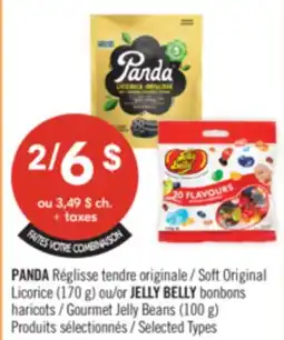 Pharmaprix PANDA oft Original Licorice (170 g) or JELLY BELLY Gourmet Jelly Beans (100 g) offer