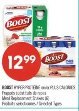 Pharmaprix BOOST HYPERPROTÉINÉ or PLUS CALORIES Meal Replacement Shakes (6) offer