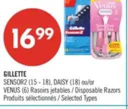 Pharmaprix GILLETTE SENSOR2 (15 - 18), DAISY (18) or VENUS (6) Disposable Razors offer