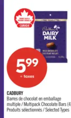 Pharmaprix CADBURY Multipack Chocolate Bars (4) offer