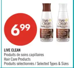 Pharmaprix Live Clean Hair Care Products offer