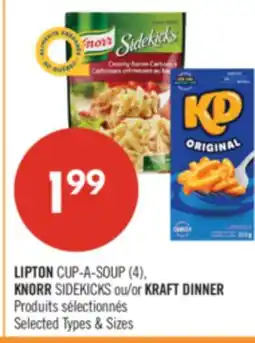 Pharmaprix LIPTON CUP-A-SOUP (4), KNORR SIDEKICKS or KRAFT DINNER offer