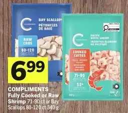 IGA Compliments fully cooked or raw shrimp offer