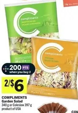 IGA Compliments garden salad offer