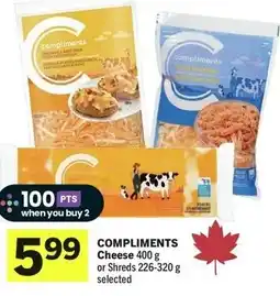 IGA Compliments cheese or shreds offer
