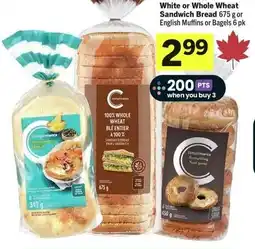 IGA Compliments white or whole wheat sandwich bread offer