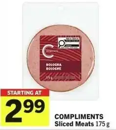 IGA Compliments sliced meats offer