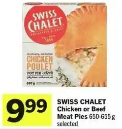 IGA Swiss chalet chicken or beef meat pies offer