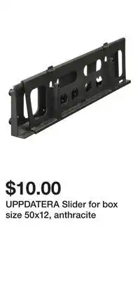 IKEA UPPDATERA Slider for box size 50x12, anthracite offer