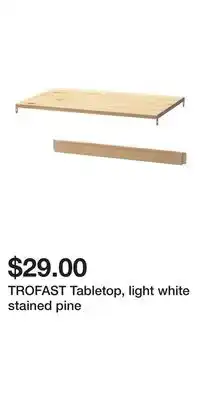 IKEA TROFAST Tabletop, light white stained pine offer