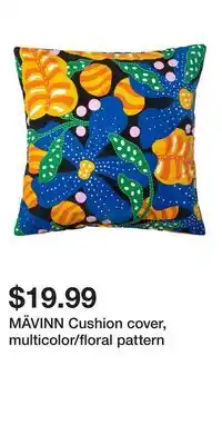 IKEA MÄVINN Cushion cover, multicolor/floral pattern offer