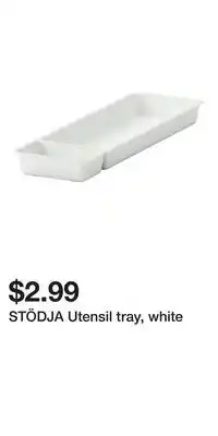 IKEA STÖDJA Utensil tray, white offer
