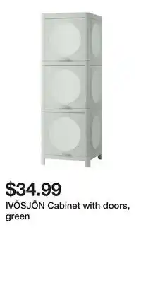 IKEA IVÖSJÖN Cabinet with doors, green offer
