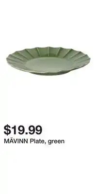 IKEA MÄVINN Plate, green offer