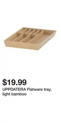 IKEA UPPDATERA Flatware tray, light bamboo offer