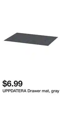 IKEA UPPDATERA Drawer mat, gray offer