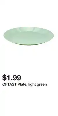 IKEA OFTAST Plate, light green offer