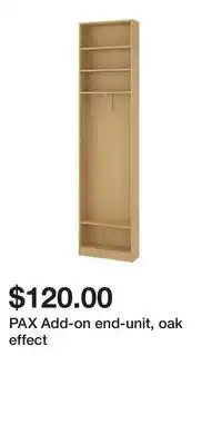 IKEA PAX Add-on end-unit, oak effect offer