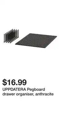 IKEA UPPDATERA Pegboard drawer organiser, anthracite offer