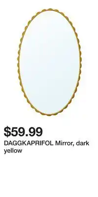 IKEA DAGGKAPRIFOL Mirror, dark yellow offer