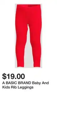 Holt Renfrew A BASIC BRAND Baby And Kids Rib Leggings offer
