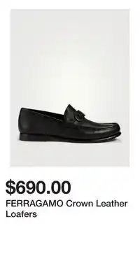 Holt Renfrew FERRAGAMO Crown Leather Loafers offer