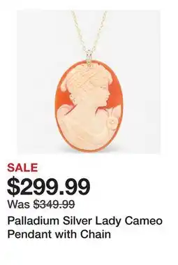 TSC Stores Palladium Silver Lady Cameo Pendant with Chain offer