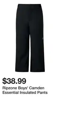Sport Chek Ripzone Boys' Camden Essential Insulated Pants offer