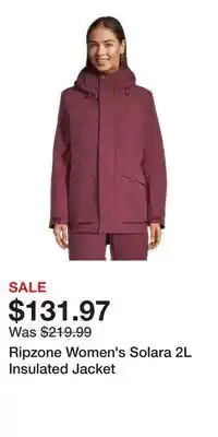 Sport Chek Ripzone Women's Solara 2L Insulated Jacket offer