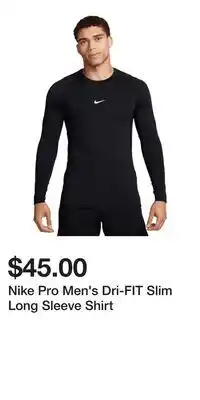 Sport Chek Nike Pro Men's Dri-FIT Slim Long Sleeve Shirt offer