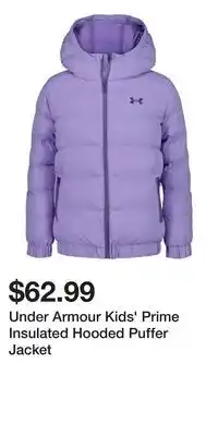 Sport Chek Under Armour Kids' Prime Insulated Hooded Puffer Jacket offer