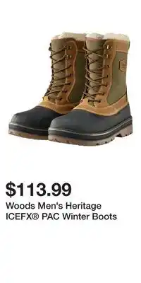 Sport Chek Woods Men's Heritage ICEFX PAC Winter Boots offer
