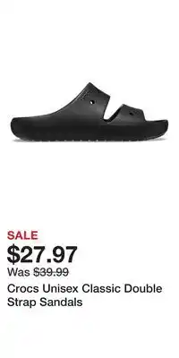 Sport Chek Crocs Unisex Classic Double Strap Sandals offer