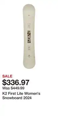 Sport Chek K2 First Lite Women's Snowboard 2024 offer