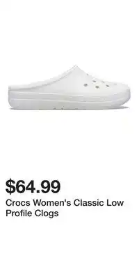 Sport Chek Crocs Women's Classic Low Profile Clogs offer