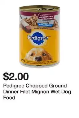 Dollarama Pedigree Chopped Ground Dinner Filet Mignon Wet Dog Food offer