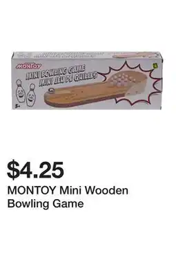 Dollarama MONTOY Mini Wooden Bowling Game offer