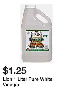 Dollarama Lion 1 Liter Pure White Vinegar offer