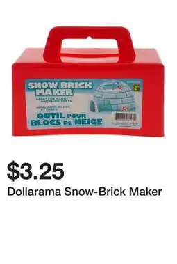 Dollarama Dollarama Snow-Brick Maker offer