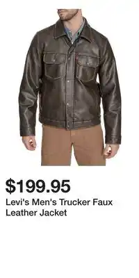 Mark's Levi's Men's Trucker Faux Leather Jacket offer