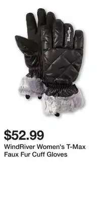 Mark's WindRiver Women's T-Max Faux Fur Cuff Gloves offer
