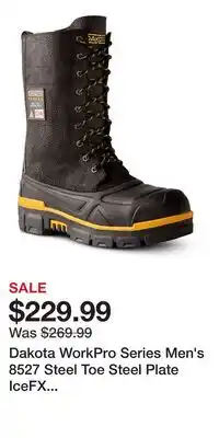 Mark's Dakota WorkPro Series Men's 8527 Steel Toe Steel Plate IceFX Leather Winter Boots offer