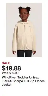 Mark's WindRiver Toddler Unisex T-MAX Sherpa Full Zip Fleece Jacket offer