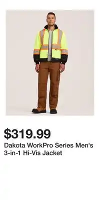 Mark's Dakota WorkPro Series Men's 3-in-1 Hi-Vis Jacket offer